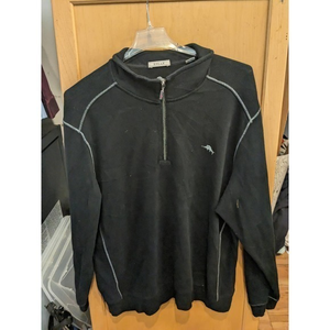 Tommy Bahama sweater 2XL‎ long sleeve black 100% cotton
